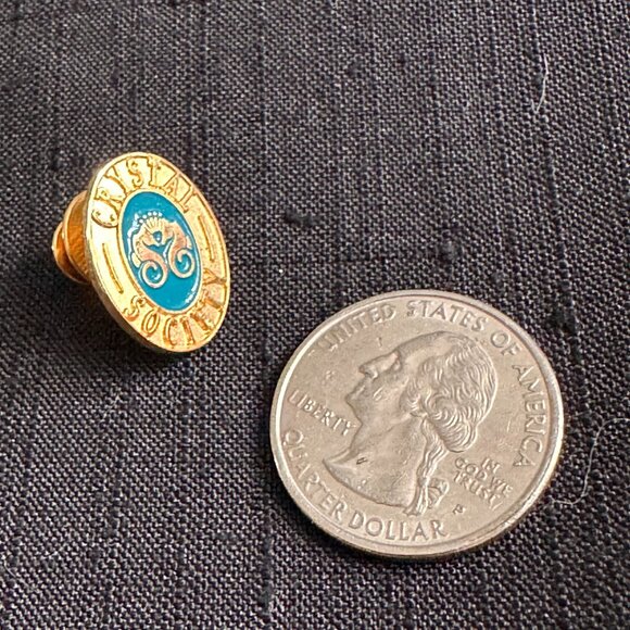 Vintage Crystal Society Tie Tack Pin - Crystal Cruise Lines Swag - Picture 2 of 6